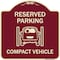 Signmission Reserved Parking Compact Vehicle Heavy-Gauge Aluminum Architectural Sign, 18" x 18", BU-1818-23137 A-DES-BU-1818-23137 - alternate 1
